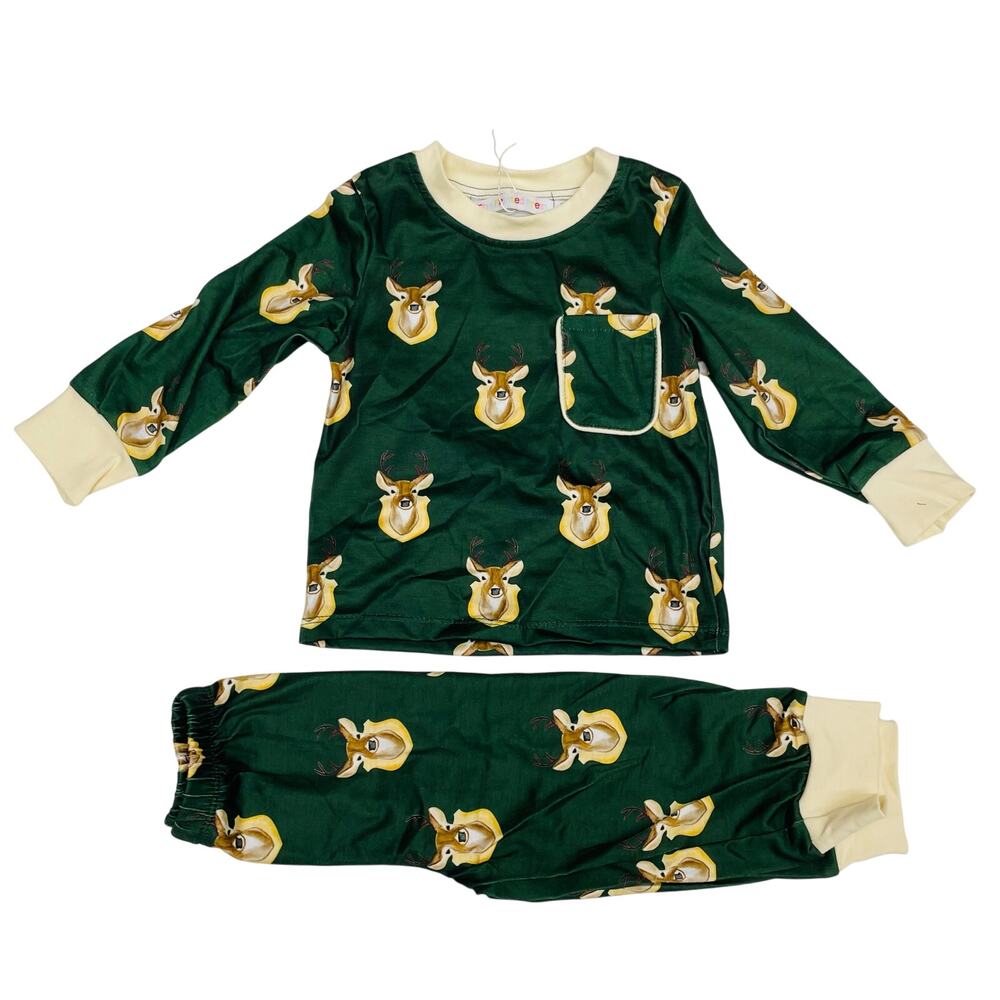 NWT TPP 2T Deer Mount Pajama Set